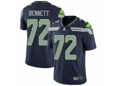 Men's Nike Seattle Seahawks #72 Michael Bennett Vapor Untouchable Limited Steel Blue Team Color NFL Jersey