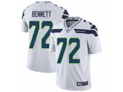 Men's Nike Seattle Seahawks #72 Michael Bennett Vapor Untouchable Limited White NFL Jersey