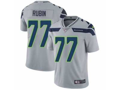 Men's Nike Seattle Seahawks #77 Ahtyba Rubin Vapor Untouchable Limited Grey Alternate NFL Jersey