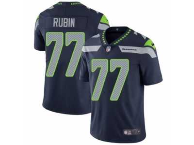 Men's Nike Seattle Seahawks #77 Ahtyba Rubin Vapor Untouchable Limited Steel Blue Team Color NFL Jersey
