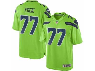 Men's Nike Seattle Seahawks #77 Ethan Pocic Limited Green Rush NFL Jersey