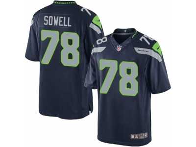 Men's Nike Seattle Seahawks #78 Bradley Sowell Limited Steel Blue Team Color NFL Jersey