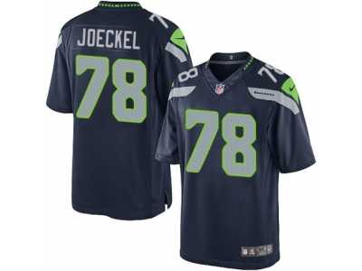 Men's Nike Seattle Seahawks #78 Luke Joeckel Limited Steel Blue Team Color NFL Jersey
