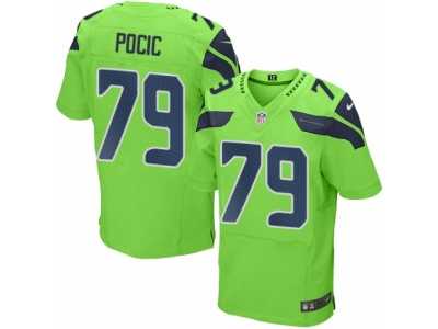 Men's Nike Seattle Seahawks #79 Ethan Pocic Elite Green Rush NFL Jersey