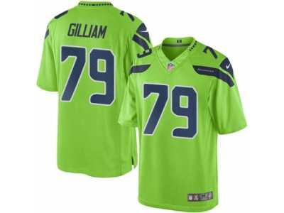 Men's Nike Seattle Seahawks #79 Garry Gilliam Limited Green Rush NFL Jersey