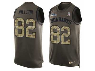 Men's Nike Seattle Seahawks #82 Luke Willson Limited Green Salute to Service Tank Top NFL Jersey