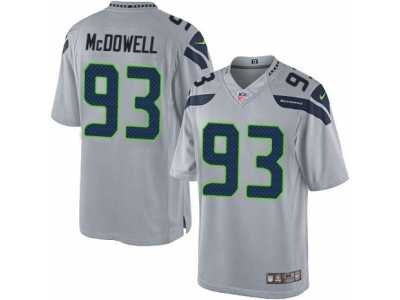 Men's Nike Seattle Seahawks #93 Malik McDowell Limited Grey Alternate NFL Jersey