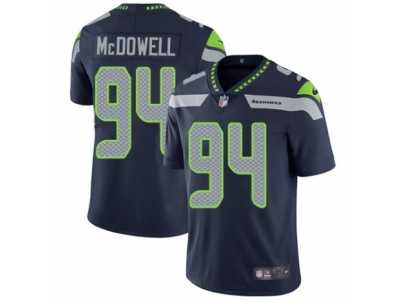 Men's Nike Seattle Seahawks #94 Malik McDowell Limited Steel Blue Team Color NFL Jersey