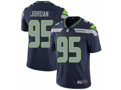 Men's Nike Seattle Seahawks #95 Dion Jordan Vapor Untouchable Limited Steel Blue Team Color NFL Jersey