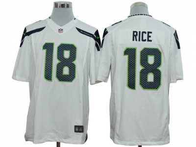 Nike NFL seattle seahawks #18 sidney rice white Jerseys(Limited)