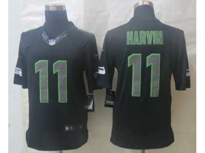 Nike Seattle Seahawks #11 Harvin Black Jerseys(Impact Limited)