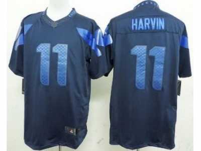 Nike Seattle Seahawks #11 Percy Harvin Blue Jerseys(Drenched Limited)