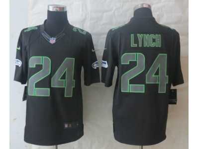 Nike Seattle Seahawks #24 Lynch Black Jerseys(Impact Limited)