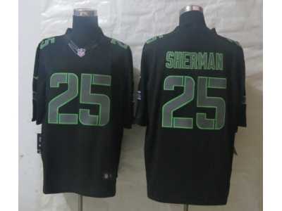 Nike Seattle Seahawks #25 Sherman Black Jerseys(Impact Limited)