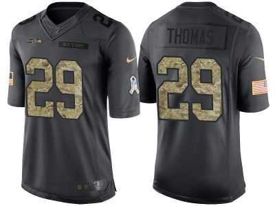 Nike Seattle Seahawks #29 Earl Thomas III Men's Stitched Black NFL Salute to Service Limited Jerseys