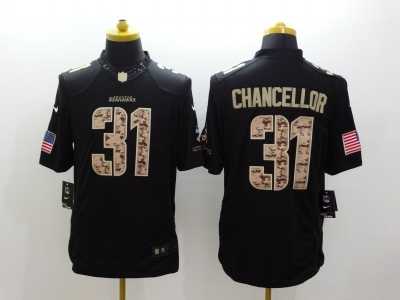 Nike Seattle Seahawks #31 Kam Chancellor black Salute to Service Jerseys(Limited)