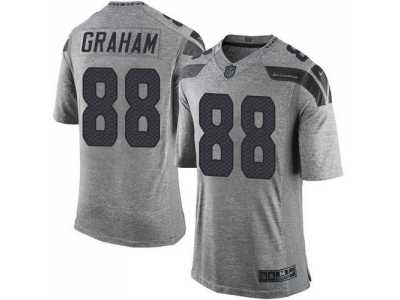 Nike Seattle Seahawks #88 Jimmy Graham Gridiron Gray jerseys(Limited)