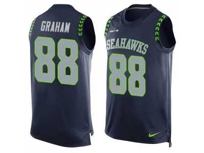 Nike Seattle Seahawks #88 Jimmy Graham Steel Blue Team Color Men's Stitched NFL Limited Tank Top Jersey