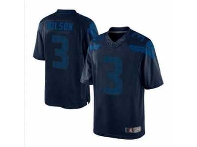 Nike jerseys seattle seahawks #3 wilson blue[Drenched Limited]
