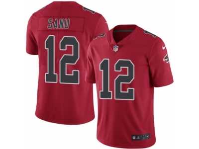 Men's Nike Atlanta Falcons #12 Mohamed Sanu Limited Red Rush NFL Jersey
