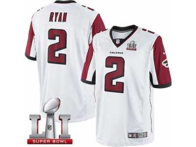 Men's Nike Atlanta Falcons #2 Matt Ryan Limited White Super Bowl LI 51 NFL Jersey