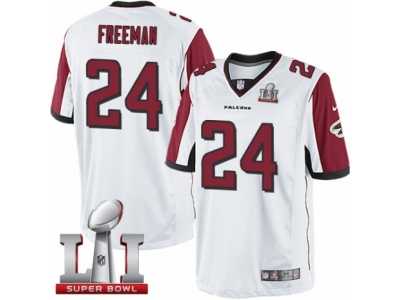 Men's Nike Atlanta Falcons #24 Devonta Freeman Limited White Super Bowl LI 51 NFL Jersey
