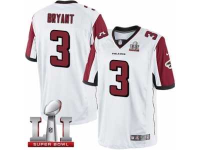 Men's Nike Atlanta Falcons #3 Matt Bryant Limited White Super Bowl LI 51 NFL Jersey