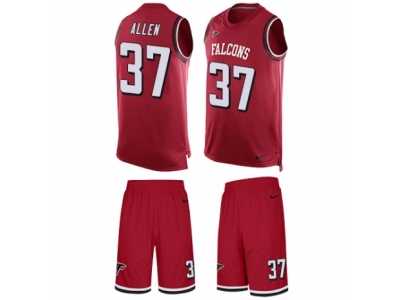 Men's Nike Atlanta Falcons #37 Ricardo Allen Limited Red Tank Top Suit NFL Jersey