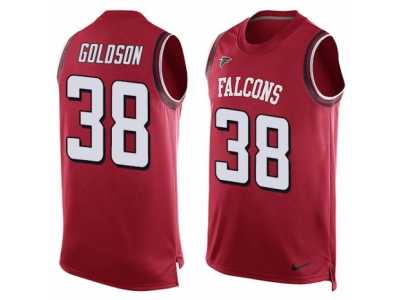 Men's Nike Atlanta Falcons #38 Dashon Goldson Limited Red Player Name & Number Tank Top NFL Jersey