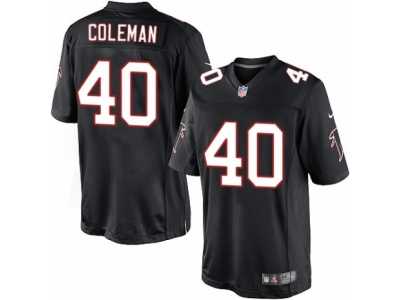 Men's Nike Atlanta Falcons #40 Derrick Coleman Limited Black Alternate NFL Jersey