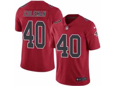 Men's Nike Atlanta Falcons #40 Derrick Coleman Limited Red Rush NFL Jersey