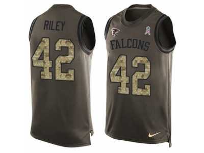 Men's Nike Atlanta Falcons #42 Duke Riley Limited Green Salute to Service Tank Top NFL Jersey