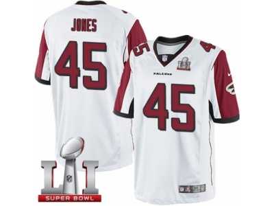 Men's Nike Atlanta Falcons #45 Deion Jones Limited White Super Bowl LI 51 NFL Jersey