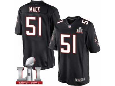 Men's Nike Atlanta Falcons #51 Alex Mack Limited Black Alternate Super Bowl LI 51 NFL Jersey