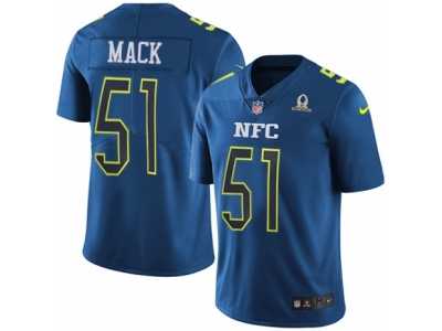 Men's Nike Atlanta Falcons #51 Alex Mack Limited Blue 2017 Pro Bowl NFL Jersey