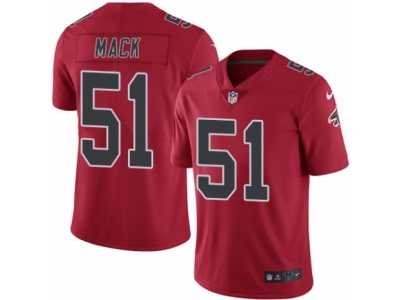 Men's Nike Atlanta Falcons #51 Alex Mack Limited Red Rush NFL Jersey