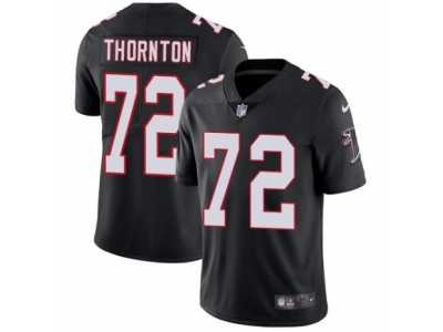 Men's Nike Atlanta Falcons #72 Hugh Thornton Vapor Untouchable Limited Black Alternate NFL Jersey