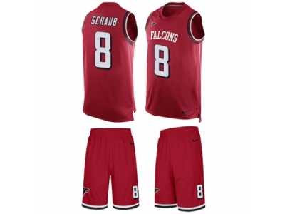 Men's Nike Atlanta Falcons #8 Matt Schaub Limited Red Tank Top Suit NFL Jersey