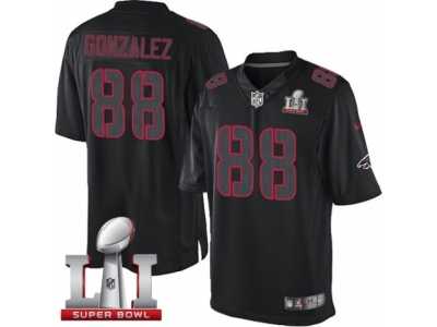 Men's Nike Atlanta Falcons #88 Tony Gonzalez Limited Black Impact Super Bowl LI 51 NFL Jersey