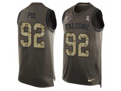 Men's Nike Atlanta Falcons #92 Dontari Poe Limited Green Salute to Service Tank Top NFL Jersey