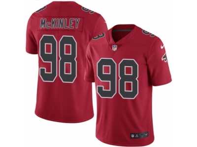 Men's Nike Atlanta Falcons #98 Takkarist McKinley Limited Red Rush NFL Jersey