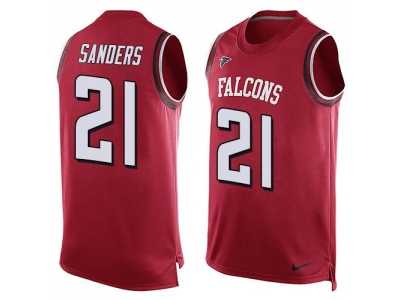 Nike Atlanta Falcons #21 Deion Sanders Red Team Color Men's Stitched NFL Limited Tank Top Jersey