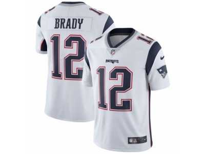 Men's Nike New England Patriots #12 Tom Brady Vapor Untouchable Limited White NFL Jersey