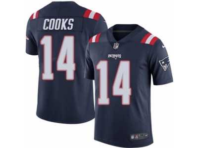Men's Nike New England Patriots #14 Brandin Cooks Limited Navy Blue Rush NFL Jersey