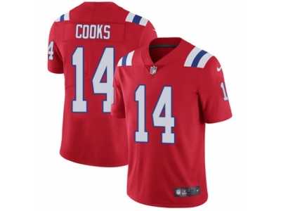 Men's Nike New England Patriots #14 Brandin Cooks Vapor Untouchable Limited Red Alternate NFL Jersey