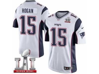 Men's Nike New England Patriots #15 Chris Hogan Limited White Super Bowl LI 51 NFL Jersey