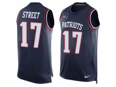 Men's Nike New England Patriots #17 Devin Street Limited Navy Blue Player Name & Number Tank Top NFL Jersey