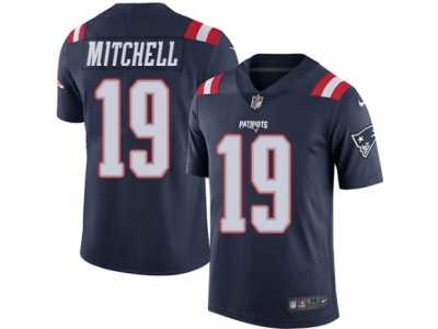 Men's Nike New England Patriots #19 Malcolm Mitchell Limited Navy Blue Rush NFL Jersey