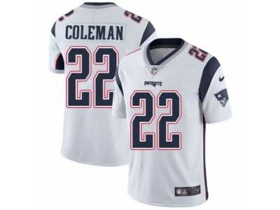 Men's Nike New England Patriots #22 Justin Coleman Vapor Untouchable Limited White NFL Jersey