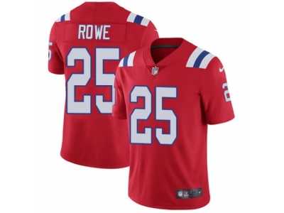 Men's Nike New England Patriots #25 Eric Rowe Vapor Untouchable Limited Red Alternate NFL Jersey